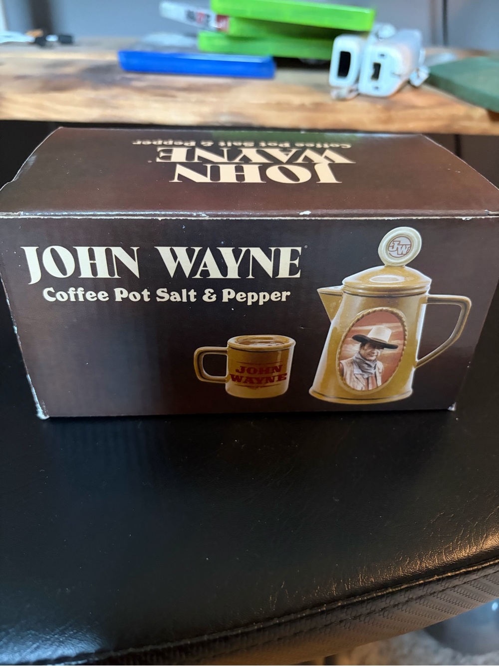 John Wayne vintage Coffee Pot and Mug Salt & Pepper Shaker Set